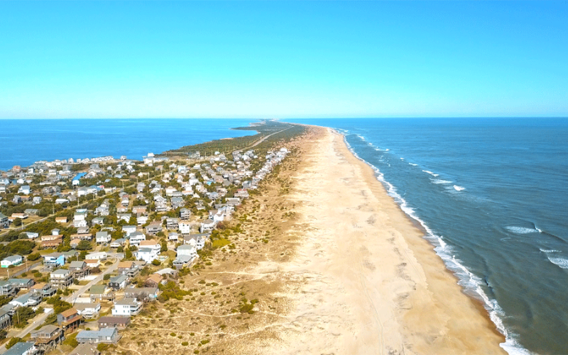 Image of Hatteras Island from above.