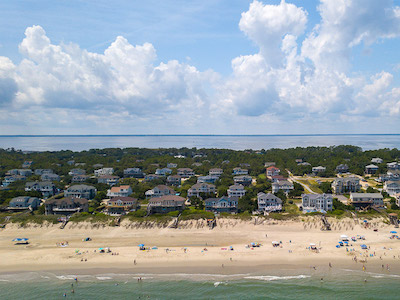 Southern Shores beach and homes