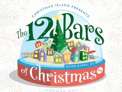 Snow globe with the 12 Bars of Christmas Text