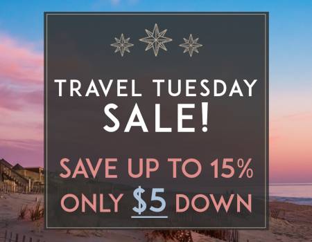 Travel Tuesday Sale - Save up to 15%