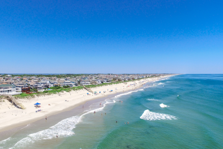 Pretty aqua water during the summer on the Outer Banks