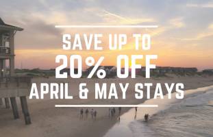 Sunset over the dunes by the pier in Nags Head.