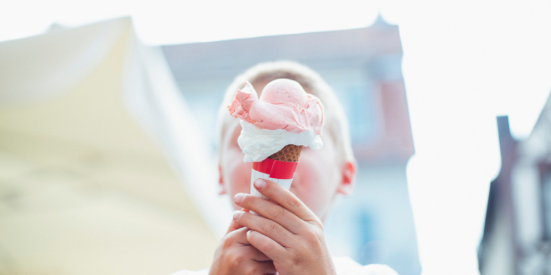Kid Holding Ice Cream Cone