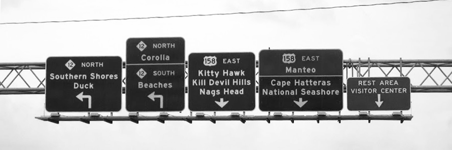 DOT style NC beach highway FREE SHIPPING Details about   OBX OUTER BANKS road sign  12"x6" 