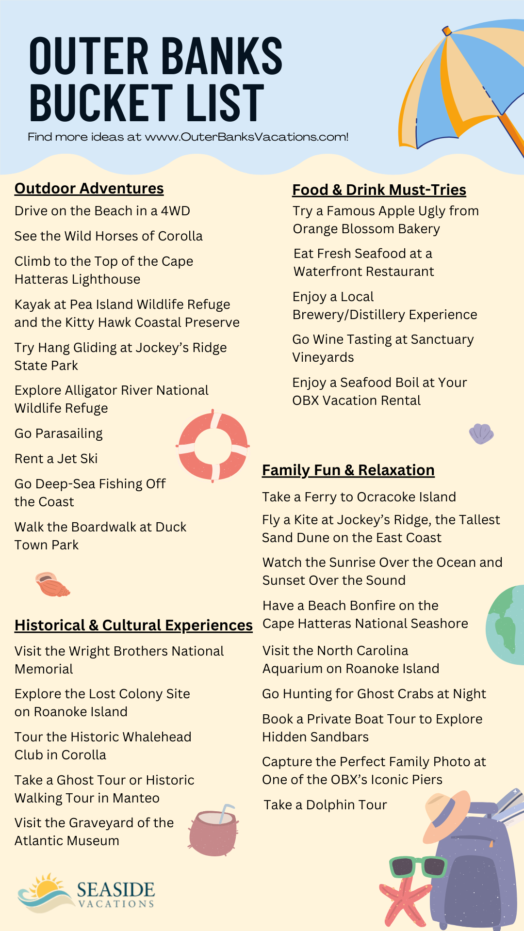 2025 Outer Banks Bucket List
