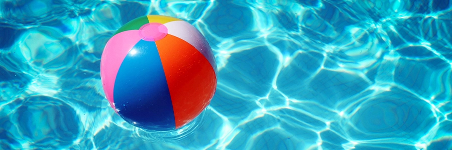 summer pool and beach ball
