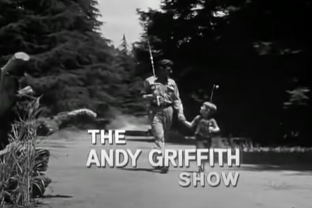 Andy Griffith Show - Andy and Opie walking to fish in opening credits