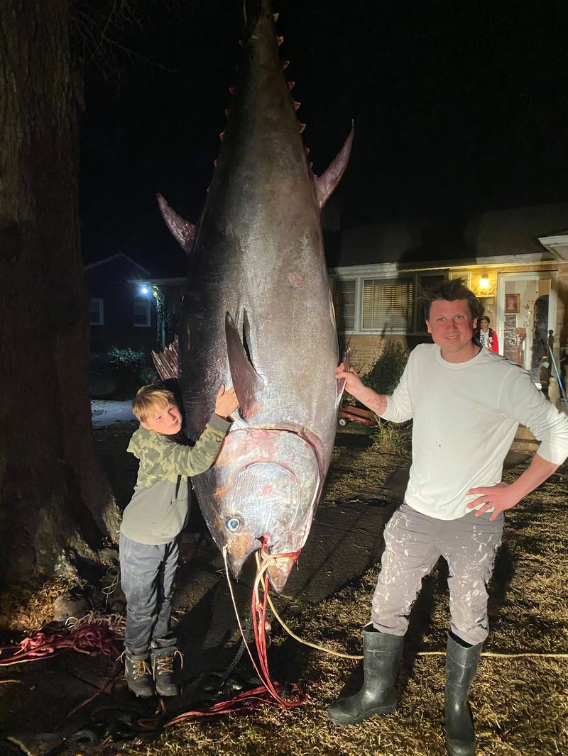 Giant Bluefin Tuna Recently Caught Off Outer Banks Coast