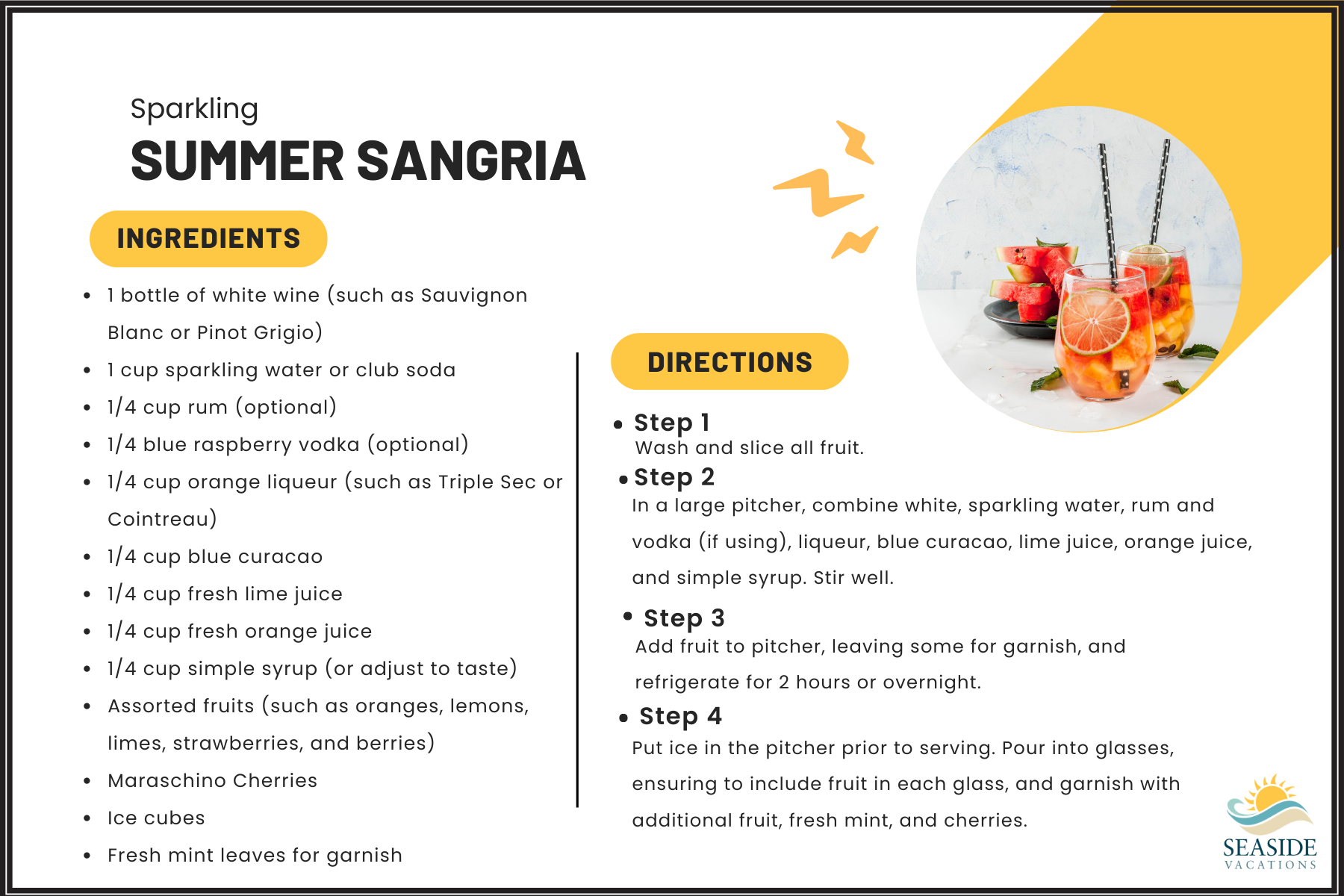 Sparkling Summer Sangria Recipe Card